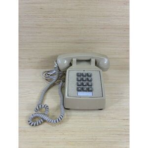 Vintage ITT Beige Push Button Touch Tone Desk Table Top Telephone